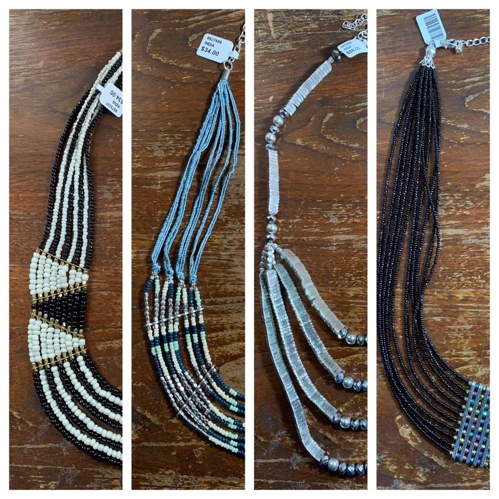 Four necklaces from 10,000 Villages